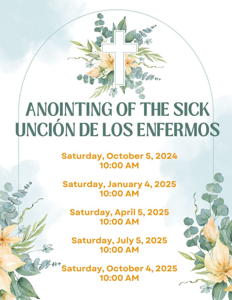 Quarterly Anointing of the Sick | Church of the Holy Spirit